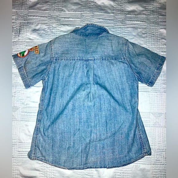 Kids Osh Kosh short sleeve denim shirt - Picture 3 of 4